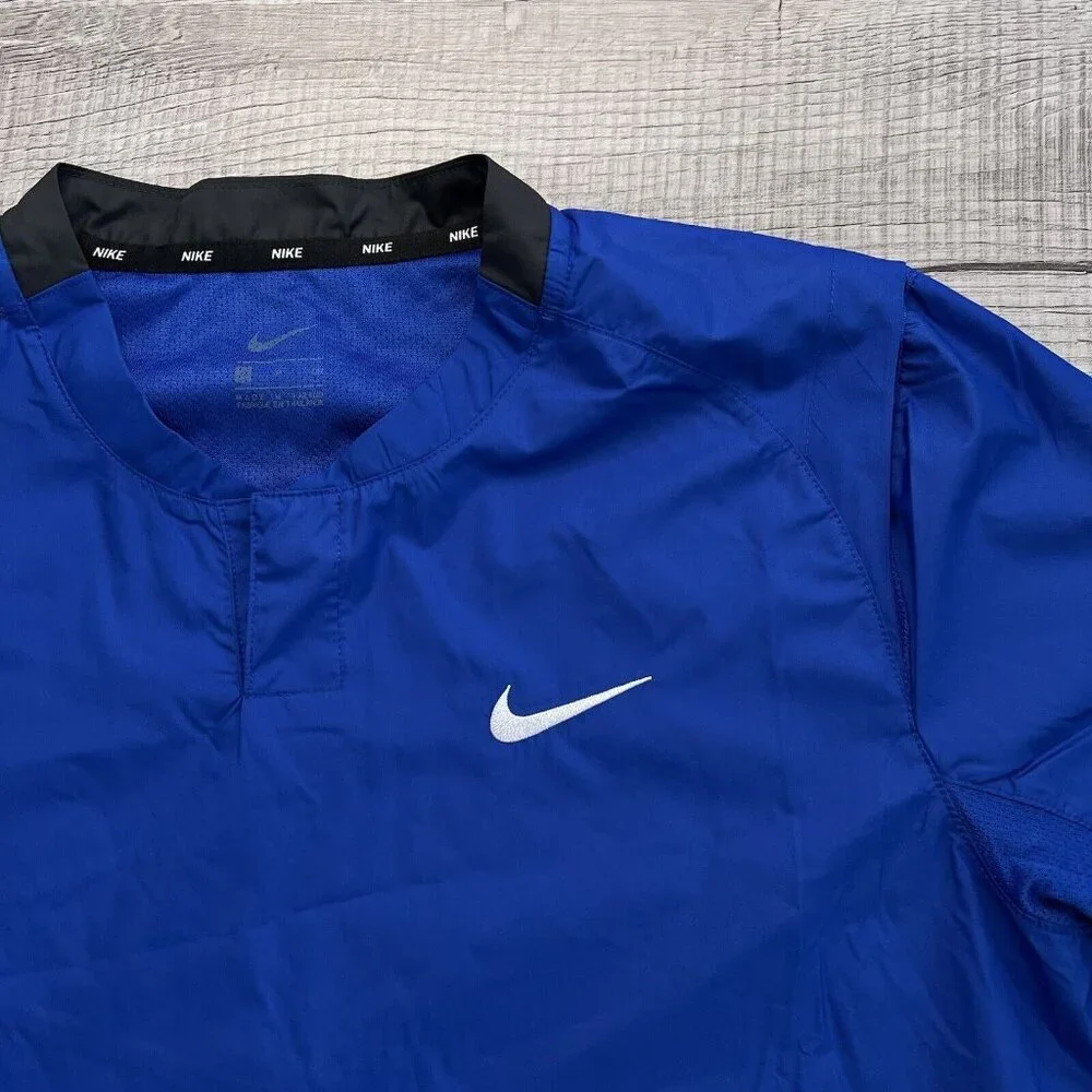 Nike NWT Softball Windbreaker Short Sleeve Women's Small‎ Blue $60 Athletic Top